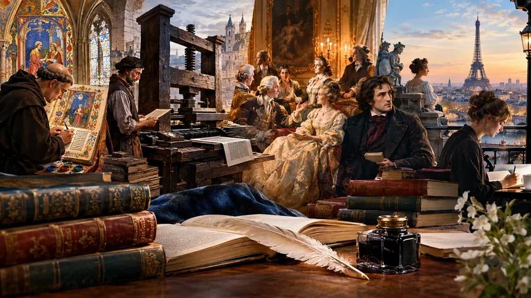 Illustration : La grande frise de la littérature française